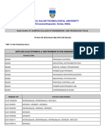 B.Tech S6 (R, S) Exam May 2019 (Regular)