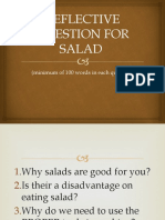 Reflective Question For Salad