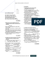 Upper Intermediate Unit Test 8: Grammar Vocabulary