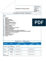 P-PR-11 - Proc. Limpieza y Desinfeccion (Basado Minsal) - Ver.1 - Oct.2020