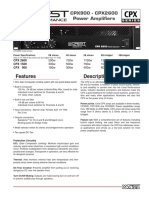 Crest Audio CPX 1500 Spec Sheet