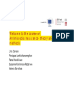 Welcome To The Course On Antimicrobial Resistance-Theory and Methods