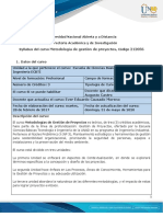 Syllabus de Curso Metodologias de Gestion de Proyectos.