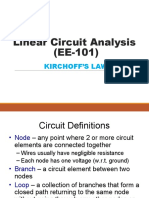 Linear Circuit Analysis (EE-101) : Kirchoff'S Laws