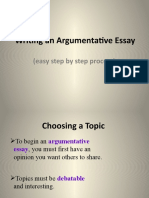 Writing An Argumentative Essay: (Easy Step by Step Process)