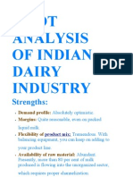 Swot Analysis of Indian Dairy Industry