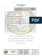 Module Materials List of Modules: 4 Cleaning, Care and Maintenance HRH 11-4