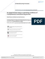 An Experimental Study On Operating Conditions of 2 Ethylhexanol Operating Process