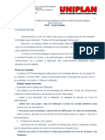 Roteiro de Prática Institucional PSICOPEDAGÓGICA