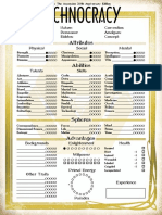 Attributes: Name: Player: Chronicle: Nature: Demeanor: Eidolon: Convention: Amalgam: Concept