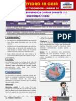 SEMANA 20 - LA CÉLULA Y LA RESPIRACIÓN CELULAR DURANTE LOS EJERCICIOS FÍSICOS (2do CIENCIA Y TECNOLOGÍA)