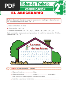 El Abecedario para Segundo Grado de Primaria