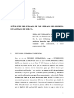 Modelo de Demanda de Alimentos Contra Hijo