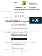 Ficha de Trabalho Sobre A Energia Dos Eletrões Nos Átomos