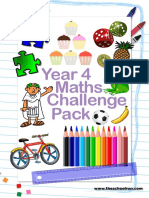 Year 4 Maths Challenge Pack