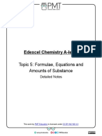 Detailed Notes Topic 5 Formulae Equations and Amounts of Substance Edexcel Chemistry A Level