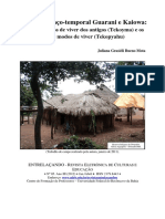 Relao Espao-Temporal Guarani e Kaiowa - Entre Os Modos de Viver Dos Antigos Tekoyma e Os Modos de Viver Tekopyahu