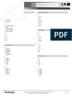 A2 UNIT 2 Test Answer Key Standard