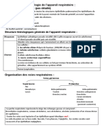 Histologie de L'appareil Respiratoire