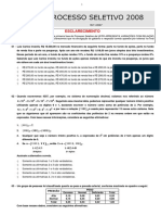 Processo Seletivo 2008: Esclarecimento