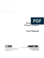 User Manual: Model 3050-SLR Moisture Analyzer