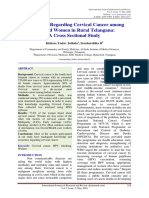 Knowledge Regarding Cervical Cancer Among Married Women in Rural Telangana: A Cross Sectional Study