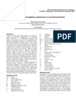 Experimental and Numerical Modeling of Cavitation Erosion