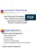 Association Rule Mining: Data Mining and Knowledge Discovery Prof. Carolina Ruiz and Weiyang Lin