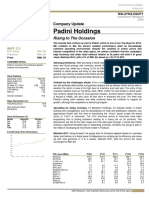 Malaysia Equity Company Update Padini Ho