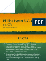 Philips Export vs. CA