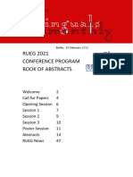 Book of Abstract RUEG Conference 2021