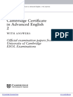 Cambridge Certificate in Advanced English 2: Official Examination Papers From University of Cambridge ESOL Examinations