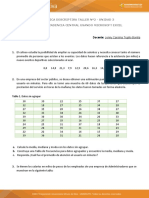 Taller #2 - Medidas de Tendencia Central Usando Microsoft Excel Gina