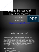 Getting Started With CATIA V5 Macros: Emmett Ross January 2015