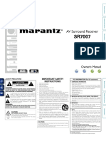 Marantz AV Surround Receiver SR7007 User Manual