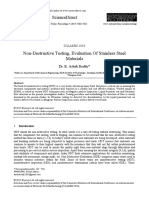 Non-Destructive Testing, Evaluation of Stainless Steel Materials