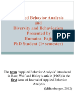 Applied Behavior Analysis