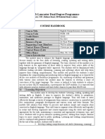 COMSATS-Lancaster Dual Degree Programme: Course Handbook