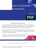 Mechanisms of Stockholders Accountability