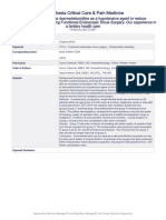 Anaesthesia Critical Care & Pain Medicine