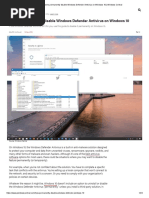 How To Permanently Disable Windows Defender Antivirus On Windows 10