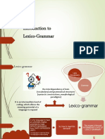 Chapter 5 Introduction To Lexico-Grammatical