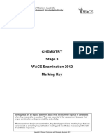 2012 Chemistry (Stage 3) Marking Key