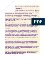 How To Answer Bar Exam Essay Questions Impressively By: Atty. Ruben C. Talampas, JR