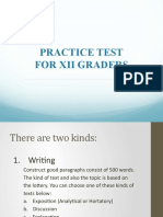 Revisi Practice Test For Xii (Petra)