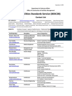 Facilities Standards Service (003C2B) : Contact List