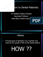 Lec 1 Introduction To Dental Materials