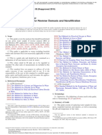 Standard Testing Method For Water Analysis For Reverse Osmosis and Nanofiltration