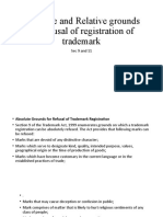 Absolute and Relative Grounds For Refusal of Registration