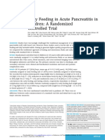 Early Feeding in Acute Pancreatitis in Children A Randomized Controlled Trial